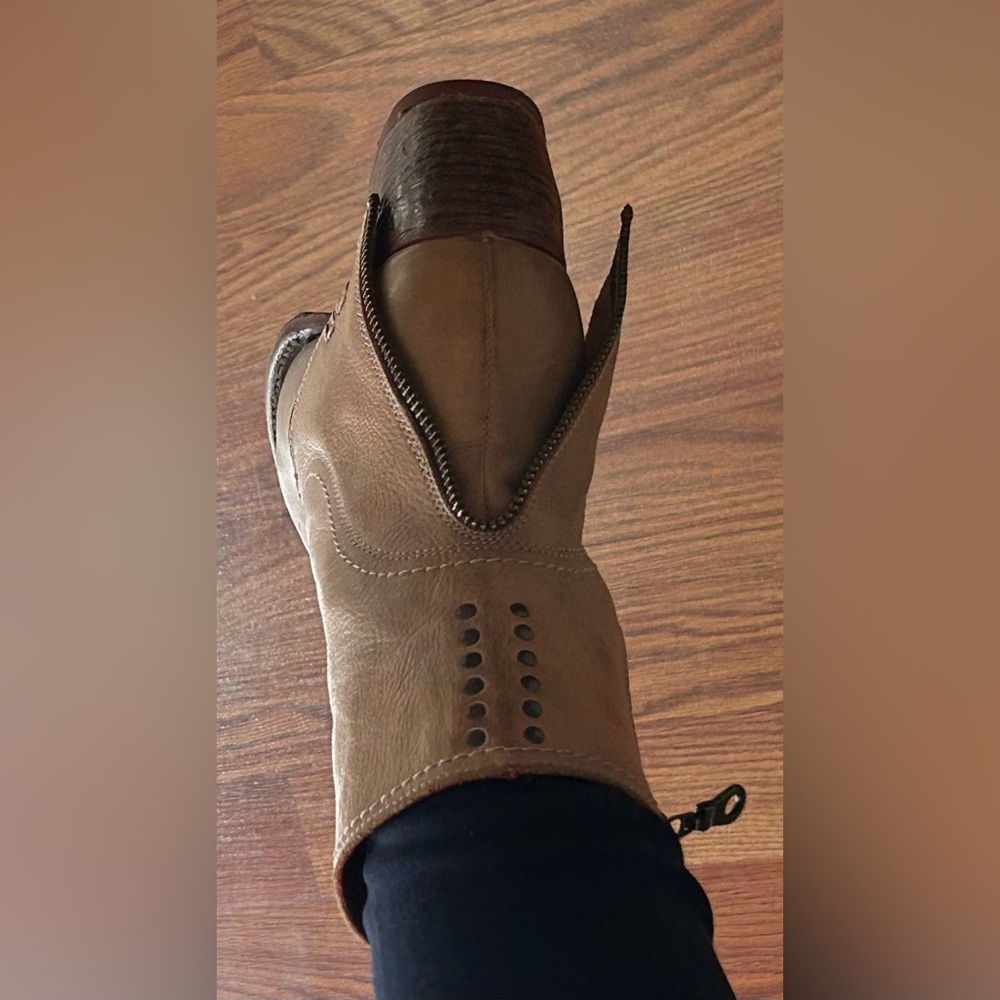 Bed Stu Iris Light Tan Leather Ankle Boots Size 8 - Picture 14 of 16
